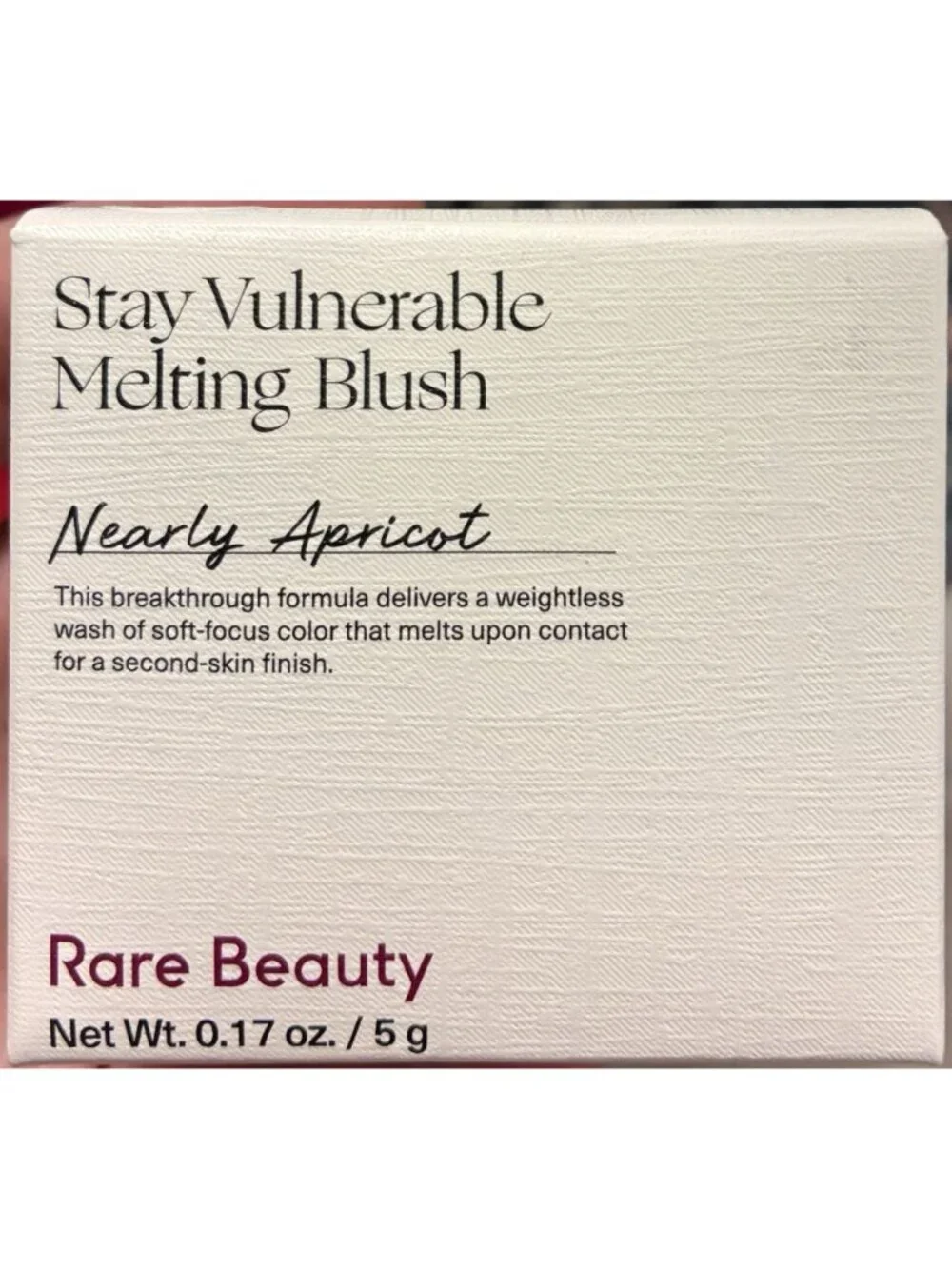 Rare Beauty Stay Vulnerable Melting Blush Nearly Apricot Soft-Focus 0.17oz